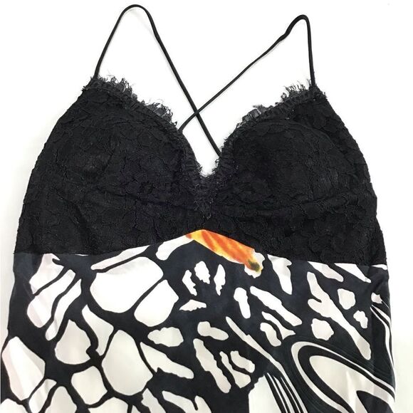 Mary L Couture Floral Silk Slip Dress Flowy Maxi Style Good Condition Size 2 - Picture 2 of 14